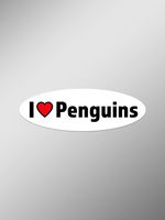 I Love Penguins Vinyl Decals Stickers (Two Pack) | Cars Trucks Vans Windows Walls Laptop Cups | Printed | 2-5.5 Inch Decals | KCD1466