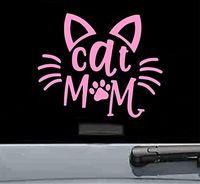 Cat mom Vinyl Decal Sticker (SOFT PINK)