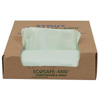 STOUT by Envision E3039E11 EcoSafe-6400 Compostable Bags, 30" x 39", 30 gal Capacity, 1.10 mil Thickness, Green (Pack of 48) (Renewed)