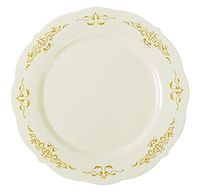 120 ct. 7.5" Bone Salad Plates "Heritage" Heavy Duty Disposable