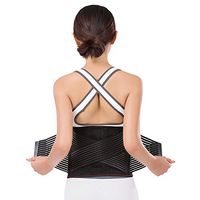 OMZBM Adjustable Lumbar Back Brace With Breathable Mesh,Magnetic Therapy Warm Self-Heating Waist For Lower Back Pain Relief Female,M