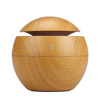 Mini Essential Oil Diffuser, Skyee Cool Mist Aroma Diffuser With Usb Plug, Wood Grain Painted Mini Size 130Ml Air Humidifier, Portable Desktop(Yellow)