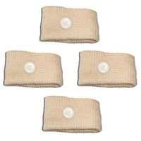 Maserfaliw Anti Nausea Wrist Bands 4Pcs/Set Anti Nausea Knitted Bracelet Car Auto Sea Sick Sickness Wrist Bands Skin Color