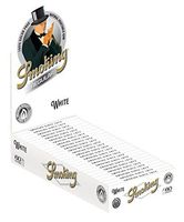 25 Smoking Brand White Medium 1 Size Cigarette Rolling Papers Packs (50 Leaves/Pack) + Beamer Smoke Sticker. for Legal Smoking Herbs, Rolling Tobacco, Herbal Mixes, Rollers, Injectors, ÊRyo, Myo
