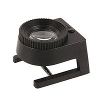 ANHPI Optical Magnifier With LED Light Glass Lens Photometric Lens Identification Scale Magnifying Glass (30X),Black-5.564cm