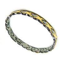 Hugs & Kisses Stainless Steel Magnetic Link Bracelet B 7.0"