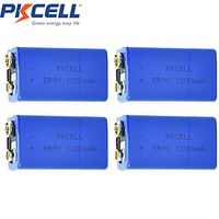 9V 1200mAh Lithium Thionyl Chloride(Li SOCL2) Battery 4Pcs