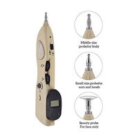 Rechargeable Electronic Acupuncture Pen with 3 Massage Heads, Intelligent Automatic Seeking Points, Pulse Massage Physiotherapy Instrument Massage Beauty Electronic Pen