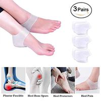 GXM.BK Heel Cushion Pads Heel Protector Heel Sleeves for Relief Cracked Heel,Plantar Fasciitis,Spurs,Heel Pain with Height Lifting,Absorbing Shocks,Cushion Pad for Men and Women 3 Pairs