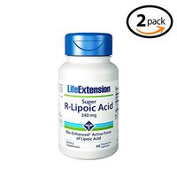 Life Extension Super R-Lipoic Acid, 240mg, 60-Count - 2 Pack