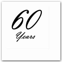 60 Years Classy Black Luncheon Napkin (16 CT) by Partypro