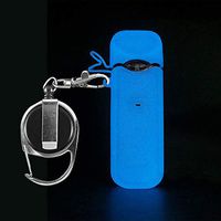 CEOKS for Smok Nord Silicone Case with Keychain Anti-Loss Holder Carrying case Rubber Skin wrap (Luminous Blue)