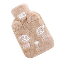 750mL Handwarmer Pocket Cute Hot-Water Bottle Water Bag Cartoon Cat Khaki