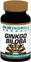 Windmill Herbals Ginkgo Biloba 200 mg Capsules 60 Capsules (Pack of 10)