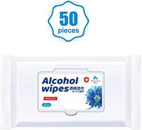 Alcohol Detergent Wipes (1Packs,50Wipes),Large Wet Wipes(8"x6"),75% Soft Alcohol Wipes for All-Purpose Cleaning