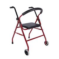 Elderly walker Walker 2 Wheel Walker Assisted The Elderly Walking Support Frame Collapsible Lightweight Walker with Seat Bath Board FANJIANI