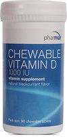 Pharmax - Chewable Vitamin D (1000 IU) - Supports Development and Maintenance of Bones and Teeth - 90 Chewable Tablets