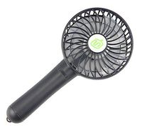 Momoday® Handheld Fan Palm-Leaf Fan Portable Rechargeable Air Cooling Handy Personal Portable Fans for Indoor Outdoor Activities Home Office and Travel (Black 2)