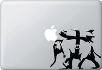 Yadda-Yadda Design Co. Elephant Bomb - Banksy Style Vinyl Laptop MacBook Decal (6.5" w x 5" h)(Black)