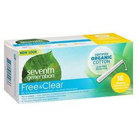 Organic Essentials Certified Organic Cotton Tampons-16 regular w/ applicator