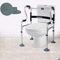 Grab Bar Bathroom Safety Toilet Armrest Adjustable Armrest For Safety Support For Toilet Safety Railings For Special People Black Bathroom Safety Accessories ( Color : Black , Size : 52x49x74cm )