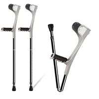 MYJZY Folding Adult Elbow Forearm Crutches,Collapsible Medical Arm Cuff Crutch Walker with Height Adjustable,Portable Lightweight Aluminum Alloy,2Pcs