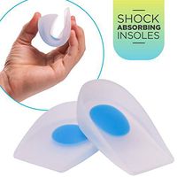 BraceAbility Heel Spur Cups | Medical-Grade Silicone Plantar Fasciitis Insole Cushion Pads, Gel Foot Orthotic & Shoe Insert Protectors (Pair - Medium)