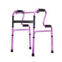Elderly walker Assists Walking Support Frame Foldable Light Walker with Seat Bath Board FANJIANI (Color : No Bath Board)
