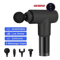 FEDBNET Massage Gun, 6-Speed Hand-Held Deep Tissue Muscle Massager, Professional Personal Massage Device, LCD Screen Gear Display Electric Muscle Relaxer Vibration Massager