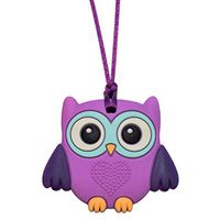 Munchables Owl Sensory Chew Necklace - Sensory Chewable Jewelry for Girls (Baby Owl - Purple)