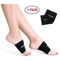 MGANG Compression Arch Sleeves, Lastest Upgraded, Perfect with Plantar Fasciitis Socks, Arch Support Brace for Women Men, Pain Relief, Heel Spurs, Flat Arches, Daily Wear, 1 Pair Black XL