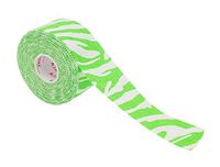 Gentle Meow 1 Roll Bracers Elbow Ankle Cohesive Adherent Sports Bandage, Green Zebra Pattern