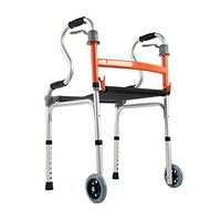 Folding Four-Wheeled Walker Walker Aluminum Alloy 4-Wheel Roller Walker with Seat,B