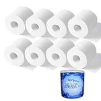 1/8/10/20 Pack x Toilet Tissue Bulk Large Pack Quality White Ultra Soft Toilet Paper, 3-Ply Toilet Paper Ultra Strong and Soft,for Restaurant, Office, Home (Blue) (Blue 8 x Roll Paper)