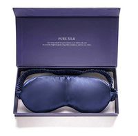 Ivy's Selection High-end Silk Sleep Mask 100% Mulberry Silk - Luxuriously Padded Silk Eye Mask for Deeper, More Restful Sleep (Blue)