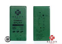 Combat Splint- (Olive Green) Recon Medical Combat Splint 36 inches Lightweight Reusable Waterproof First Aid Medical Tactical Registration Card! (1 Pack) (Flat Packaging 4.25inchsX9inches)