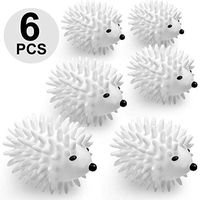 Zhanmai Hedgehog Reusable Dryer Balls Hedgehog Skirt Sweater Washing Ball Soft Laundry Dryer Balls Washing Machine Drying Fabric Softener Alternative (6 Pieces)