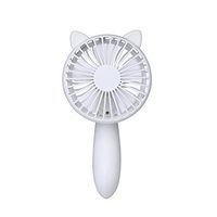 Outdoor Handheld Fan, Mini Personal USB Fan, MeiLiio 180 Degree Twist Cooling Fan with 3 Speed Adjustable Portable USB Charging Powered Rechargeable Battery 1200mAh Gift Fans Travel Cooler (White)