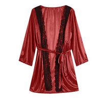 Haxikocty Women Sexy Lingerie Nightdress Lace Underwear Skirt Ladies Plus Ssize Sleepwear Pajamas Red