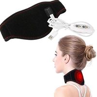 GHzzY Electric Heating Neck Brace - Heated Neck Support with Adjustable Temperature - USB Chargeable Neck Wrap for Neck Pain,Injury,Stiff & Fatigue Relief