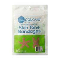 Tru-Colour Skin Tone Fingertip & Knuckle Bandages: Olive Single Bag (20-Count, Green Bag)