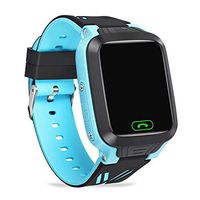 Waterproof Children's Phone Watch Positioning,Girl Boy SOS Remote Control Alarm Care Call Text Parental Control Watch, with Classroom Mode Fitness Tracker Child Teen IP67 Waterproof (Color : Blue)