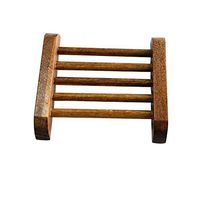CoscosX 1 Pc Bathroom Wooden Soap Case Holder Plate,Sink Deck Bathtub Shower Dish Storage,Rectangular,Hand Craft,Natural Wooden Holder for Sponges,Scrubber