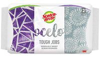 Scotch-Brite  ocelo  Heavy Duty Scrub Sponge, Assorted Designs, 2 Sponges