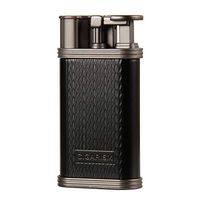 CIGARISM Wave Pattern Zine-Alloy 1 Torch Jet Flame Professional Cigar Lighter (Black)
