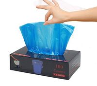 Feiupe 1.2 Gallon Extra Strong Blue Trash Bag Garbage Bag Trash Can Liner,100 Count (1.2 Gallon(Handle))