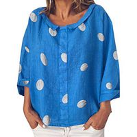 Kiminana Women Shirt,Women's Casual Boho Printing Half Sleeve T Shirts Lose Tank Tops Blue