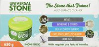 Universal Stone - The All-Purpose Stone That Foams, Cleans, Polishes And Protects. Sponge Included. Eco Friendly and Biodegradable (650g)
