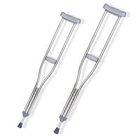 MYJZY Tall Adult Walking Crutches(Pair),Lightweight Stainless Steel Medical Underarm Crutches with Height Adjustable,Retractable Anti-Slip Walker