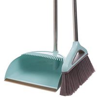 N2 Large-Capacity Dust Pan Broom Cleans Combo with 40"/52" Aluminum Long Handle, Environmentally Friendly, Suitable for Family, Hotel, School Dorm Room
